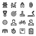 Fitness & health 16 Icon Set. Editable stroke. 48Ãâ48 Pixel Perfect.